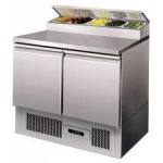 GASTRORAG (3)/PS 200 Холодильник-рабочий стол для пиццы, +2...+10оС, 260 л, 2 дверцы, охлаждаемое гнездо с крышкой, нерж.сталь